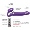 strap on me Gode vibrant STRAP-ON 3 Moteurs XL 16 x 4.5 cm Violet